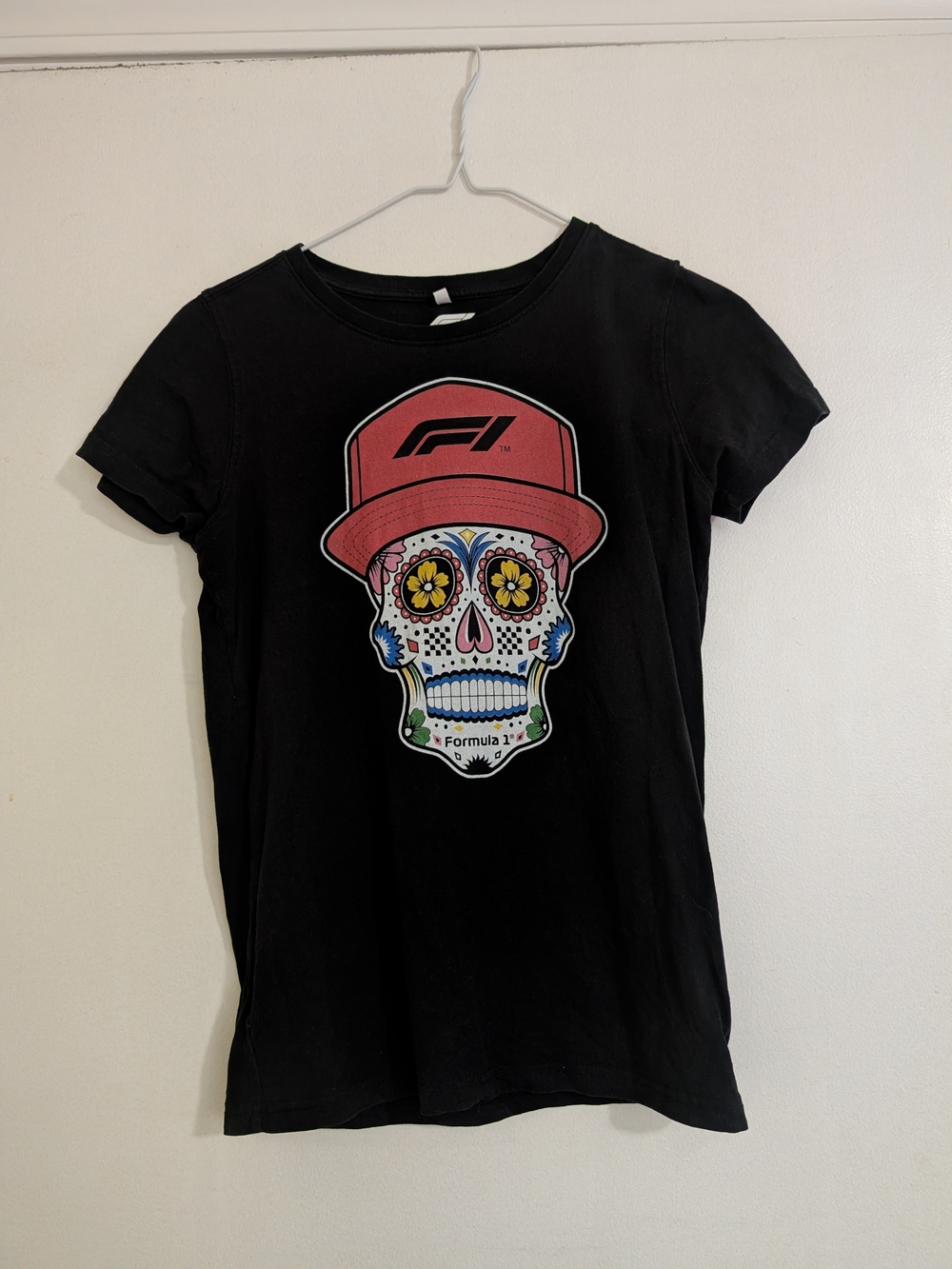 Official Formula 1 Mexico GP Calavera Sugar Skull Graphic T-Shirt Black XS